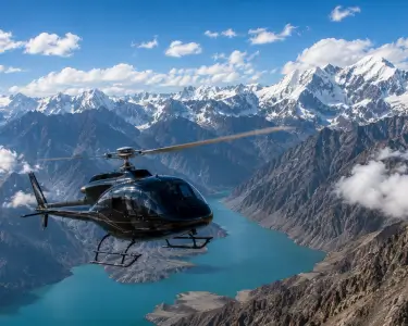 Private helicopter on a remote glacier — a Haven Peaks luxury experience